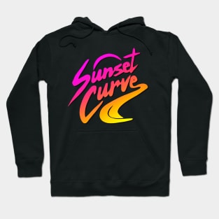 Sunset Retro Vintage Ombré Curves Hoodie